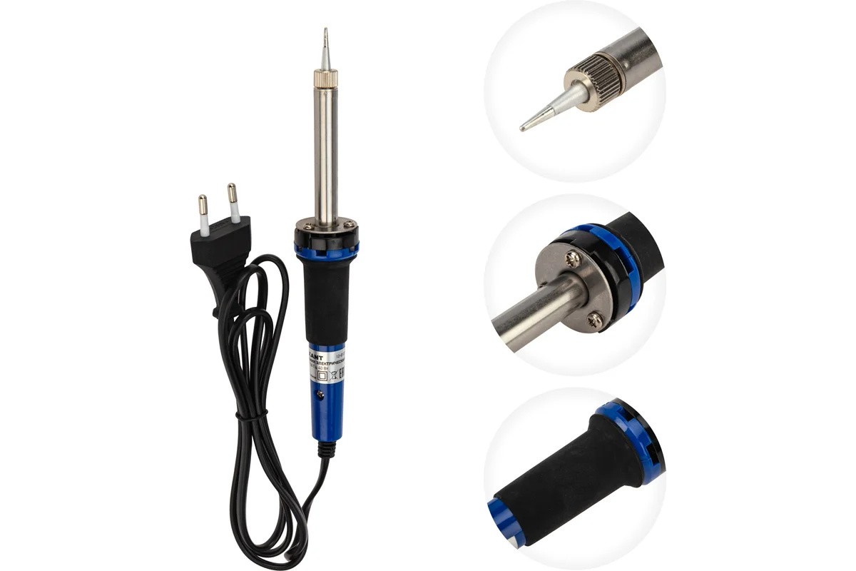 REXANT Паяльник 30Вт/220V (Китай) с керамическим нагревателем, долговечное жало, 12-0122