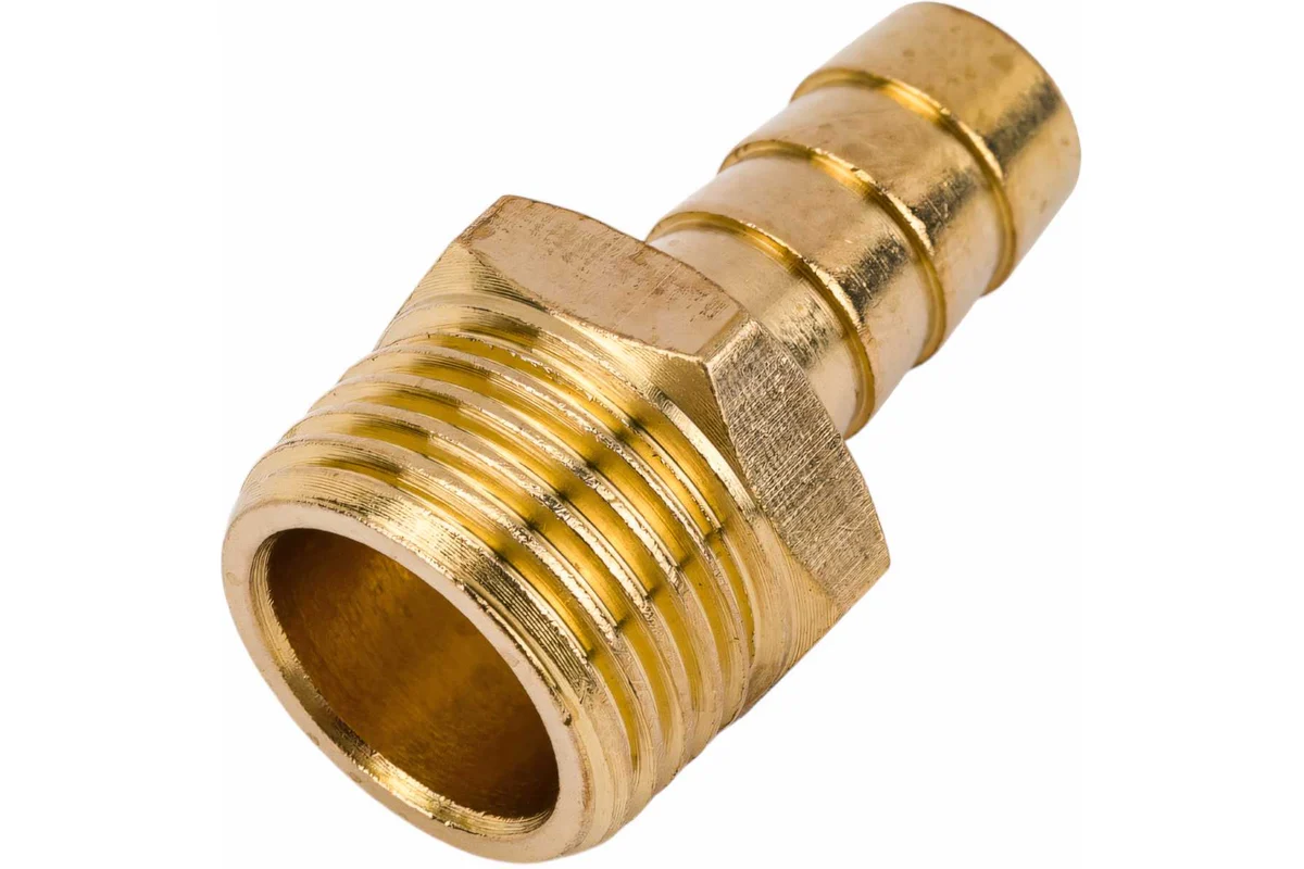 Соединение нар. резьба 1/2" х елочка 12 мм (латунь) ECO