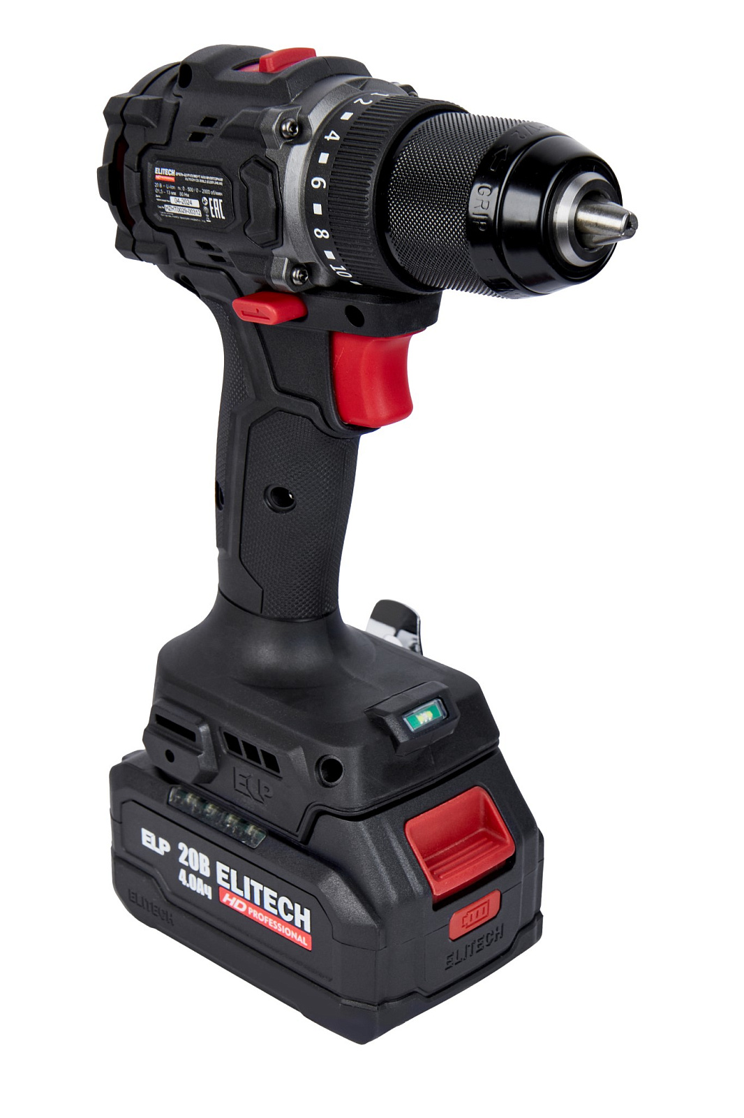 ELITECH CD 20SL2 (E2201.040.02)  Акк.  дрель-шуруп, 20В, 2*4Ач, 65Hm. БЗП 13мм 