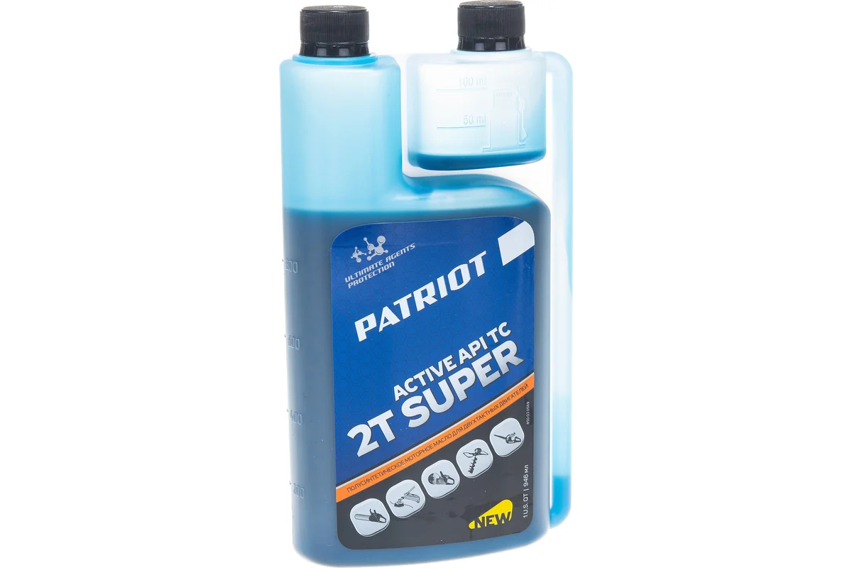 Масло полусинт. PATRIOT SUPER ACTIVE 2T дозаторная 0,946л. (БМ)