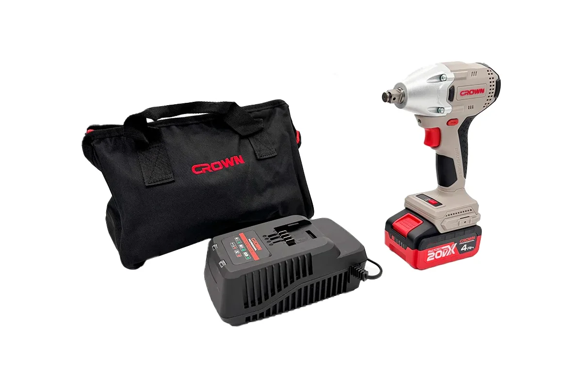 Гайковерт ударный аккумуляторный BL CROWN CT22046HX-4S TB 20В, 350Нм, 1/2", 1*4Ач, сумка