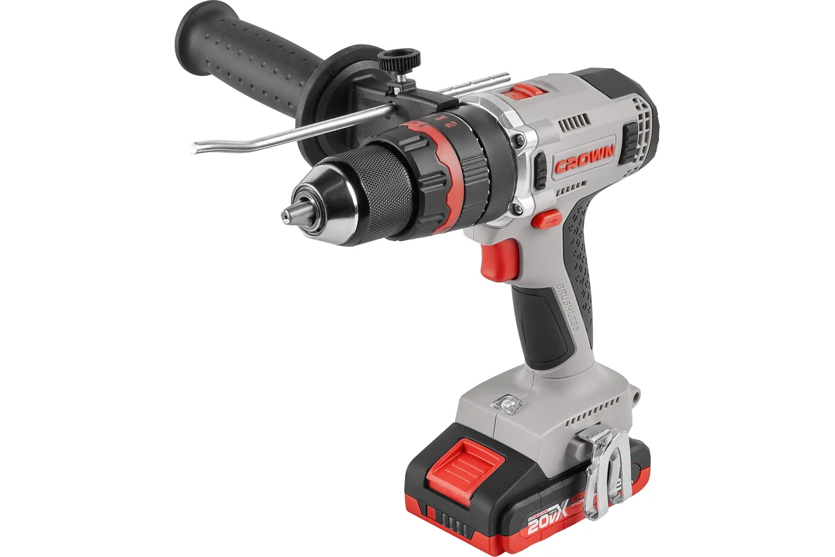 Аккум. ударн шуруп BL CROWN CT21093HMX-2 BMC, 20 В,2Х2,0АчLi-ion,  БЗП-13 мм, 75/50Нм, кейс
