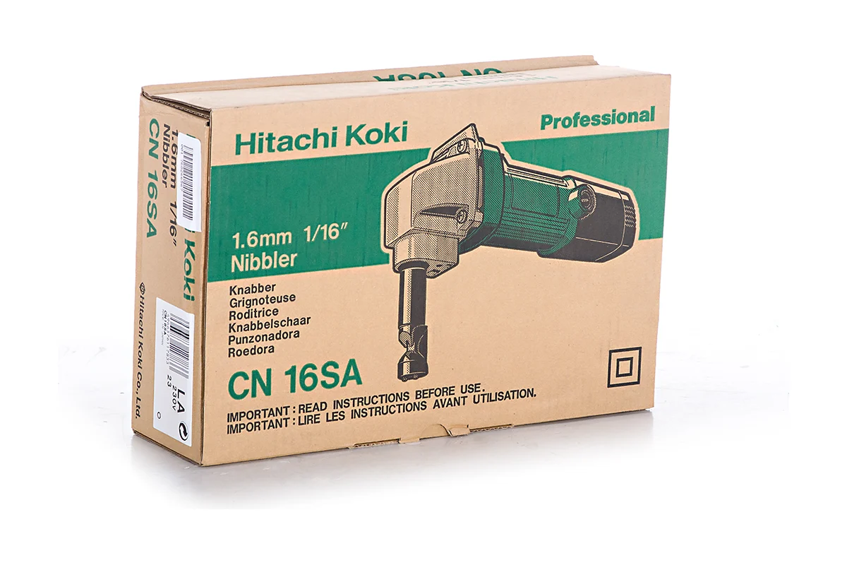 HITACHI CN 16SA  Ножницы вырубные по металлу, 400 Вт. 2300 об/мин, сталь/нерж сталь 1,6/1,2 мм