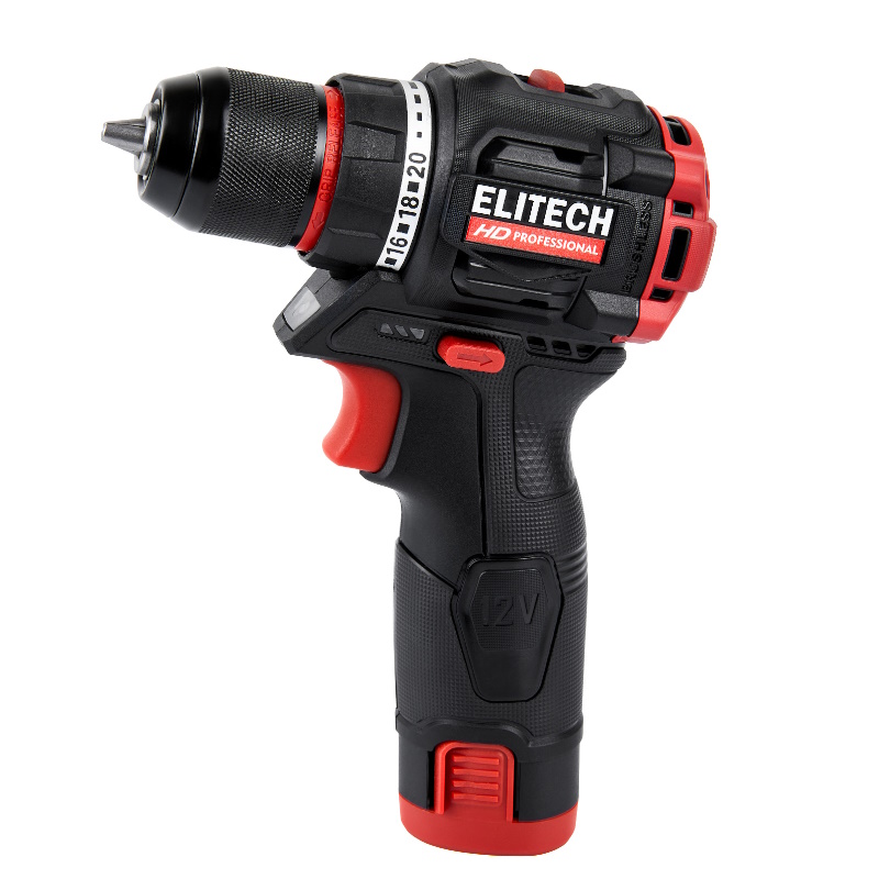 ELITECH CD 12L2 (E2201.038.01) Дрель ак, б/щет, 12В, 2х2.0Ач, Li-ion, E-Power, БЗП-10мм, 0-450/1600о