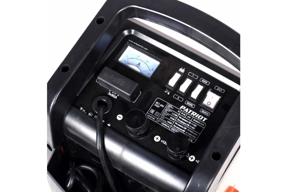 Пускозарядное устройство PATRIOT Expert BCT-600 Start, 220V, акк. 12-24В, min 120/max 900 А/ч 