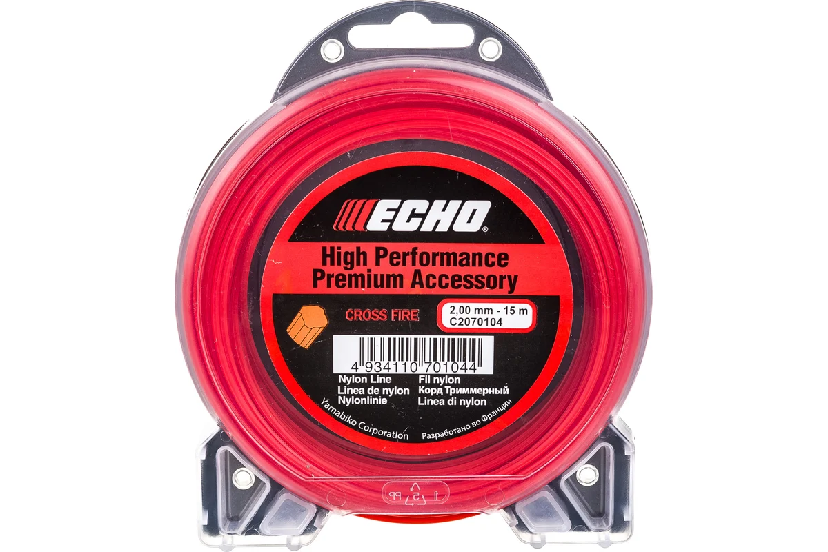 Леска триммерная ECHO Cross Fire Line 2,0мм* 15м (крест)