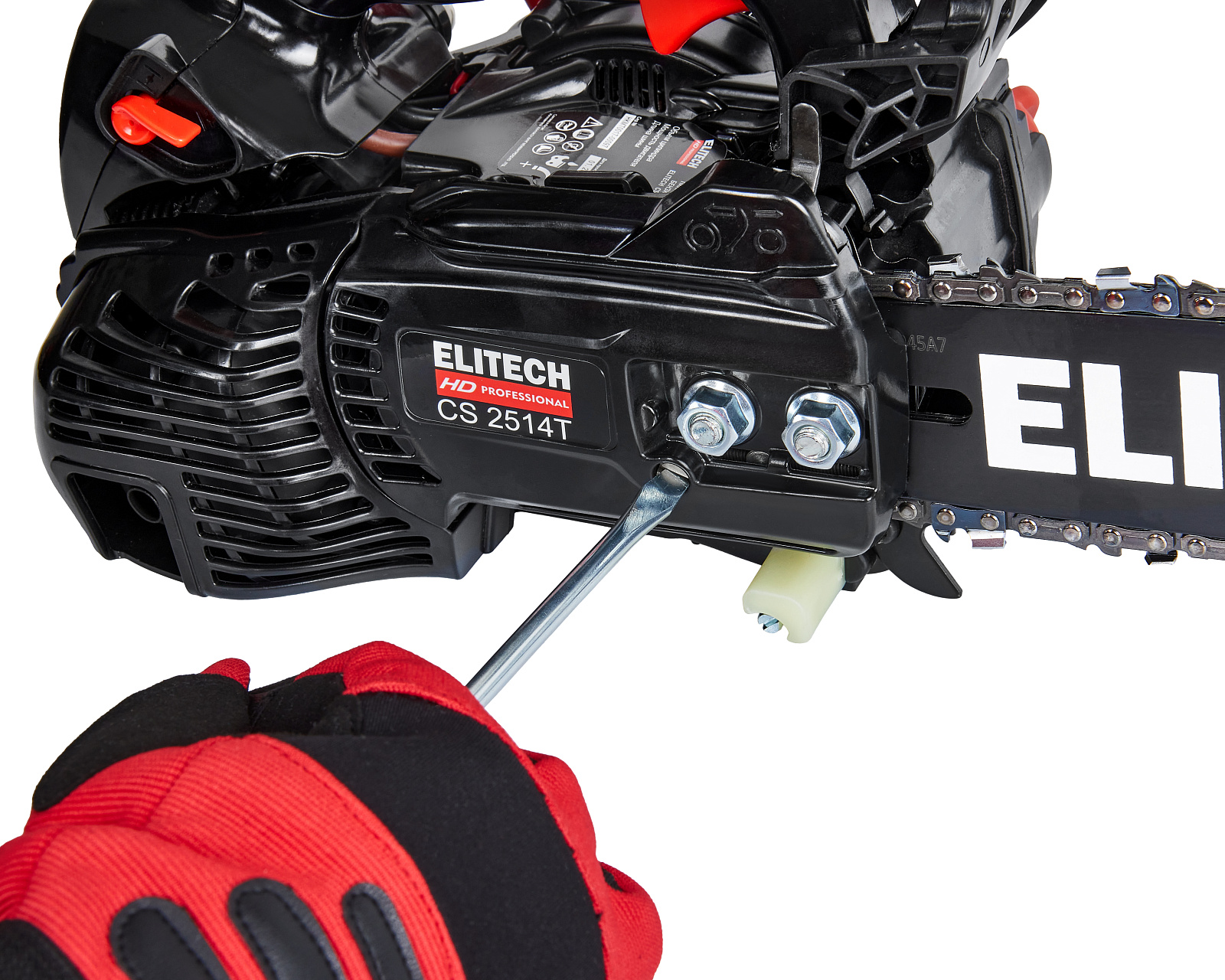 ELITECH CS 2514T (E1611.003.00) Бензопила,25см3,1.0кВт\1.2л.с.,шина30см,3200-12700об\мин,шаг-3\8",па