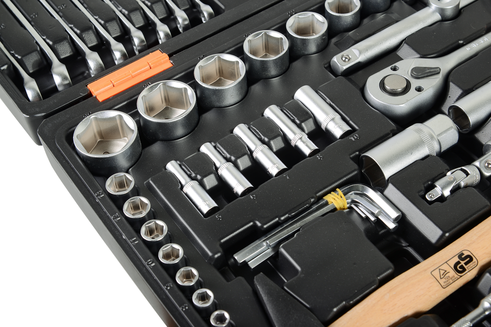 Набор инструментов, 1/2" , 1/4" , CrV, в кейсе 76 предм Вихрь