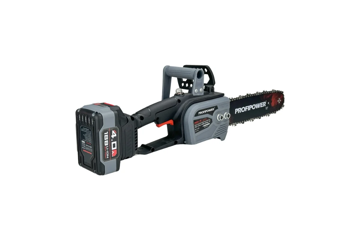Аккум. б/щ цепная пила PROFIPOWER MKDUC-20В  (20В,Li-ion-1шт, 4.0Ач, шина 12", 0-4000об/мин, цепь 3/