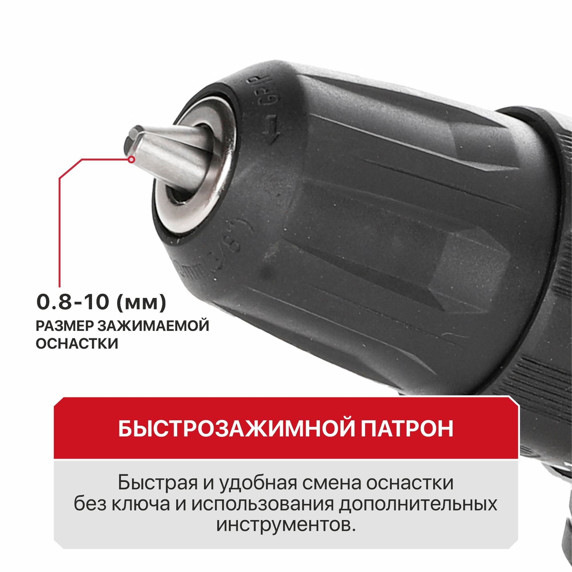Дрель аккум. P.I.T. PBM20H-10B SOLO (20В, 30Нм, патрон 10 мм, 2 ск, коробка)