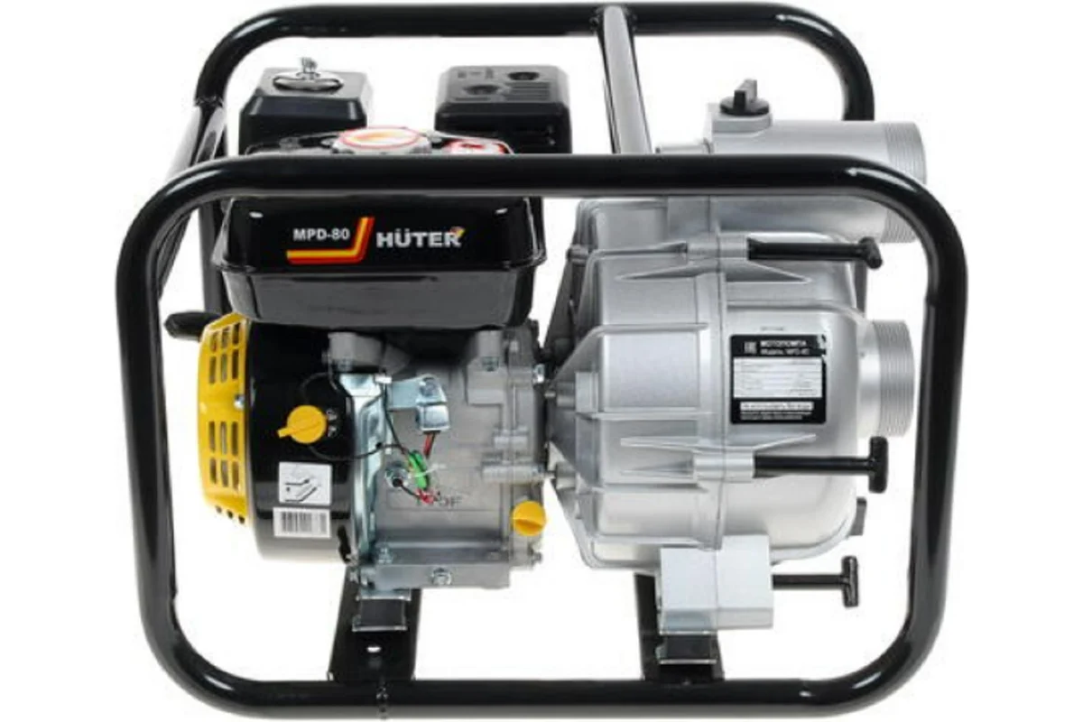 Мотопомпа Huter MPD-80 4х т.дв. номин.мощность 7л.с 900л/м для гр.воды