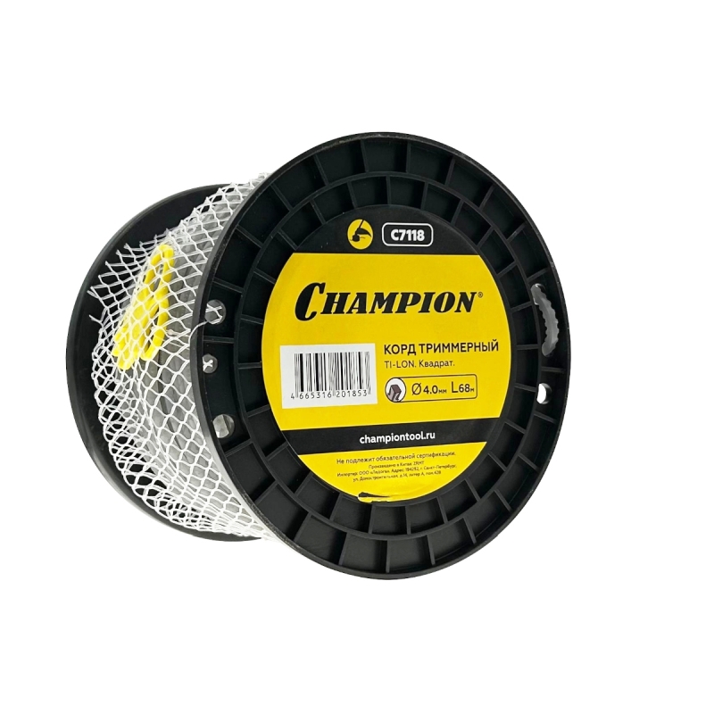 Корд трим.CHAMPION TI-LON 4,0мм зубчатый квадрат)(метражом)