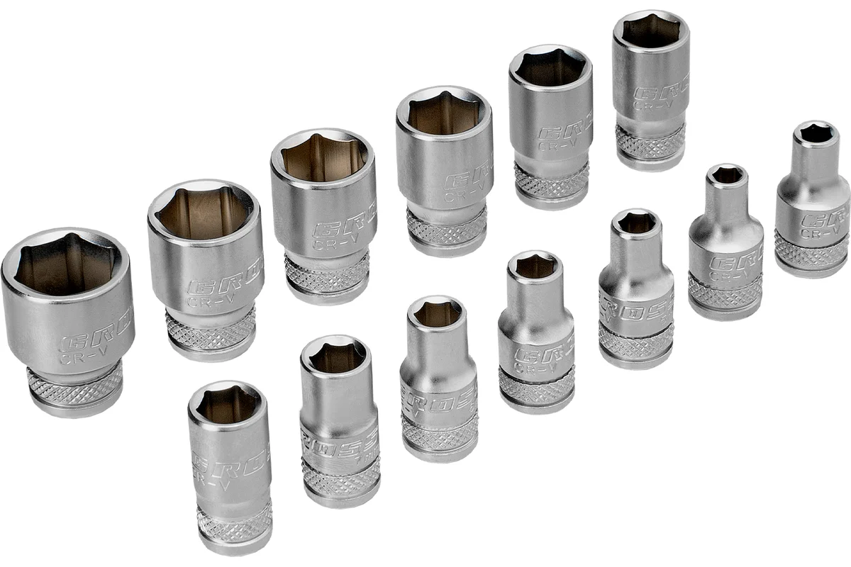 Набор инструментов, 1/4", CrV, 120 зубьев, 42 предмета// Gross