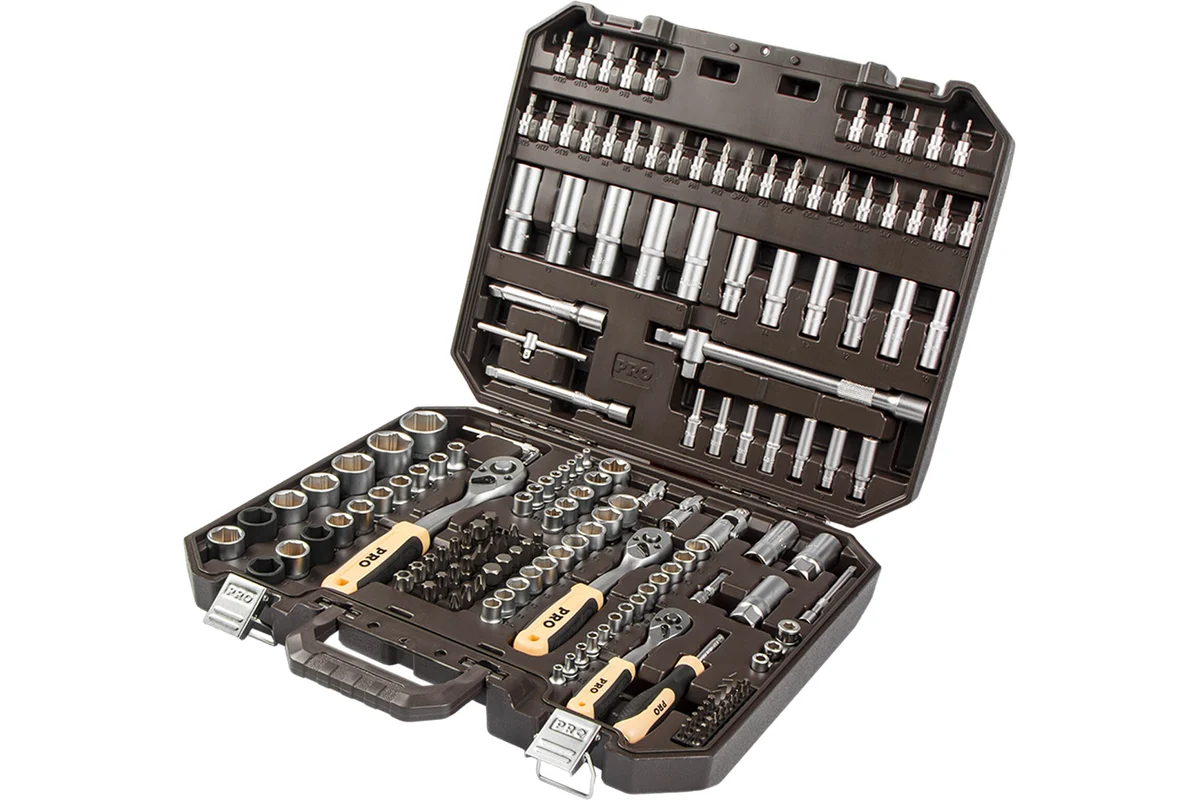Набор головок и бит 171пр. 1/4",3/8",1/2" PRO STARTUL DAKAR (PRO-171DK)