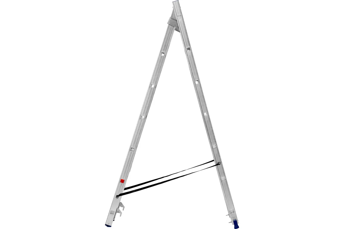 Лестница, 2 х 7 ступеней, алюминиевая, двухсекционная, Россия// Сибртех