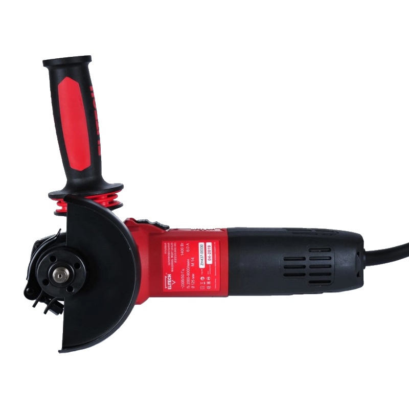 ELITECH МШУ 1412Э УШМ,ф125мм,1400Вт,2000-9000об/мин,2.8кг,б/зажим.кожух,плавный пуск (E2213.002.00) 