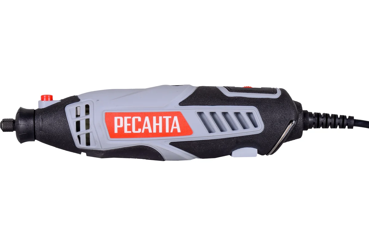 РЕСАНТА Г-180ЭГ  Эл. гравер, 180 Вт, 34000 об/мин, цанга 2,3-3,2 мм, гибкий вал, насадки, кейс
