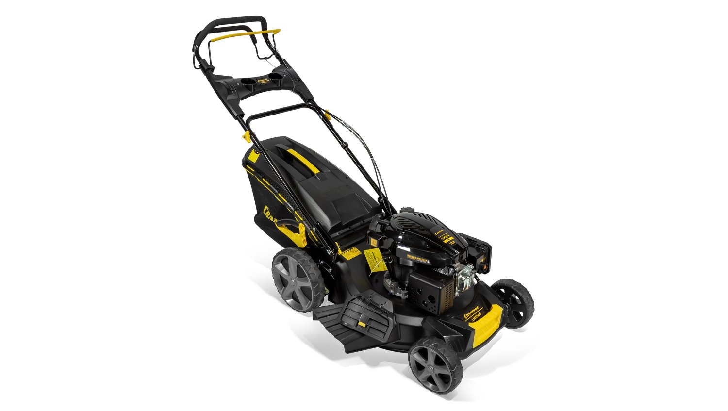 Газонокосилка CHAMPION LM5344 (PRO 4,4кВт привод 525мм 65л 25-75мм 1рычаг/6, 38кг 4в1)