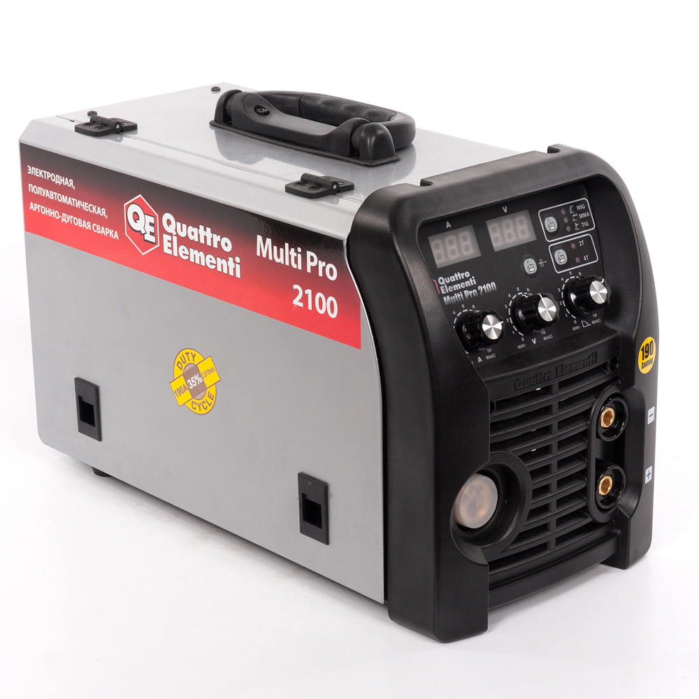 Аппарат полуавтомат. сварки, инвертор QUATTRO ELEMENTI Multi Pro 2100 (190A, 3 вида сварки MIG/TIG/M