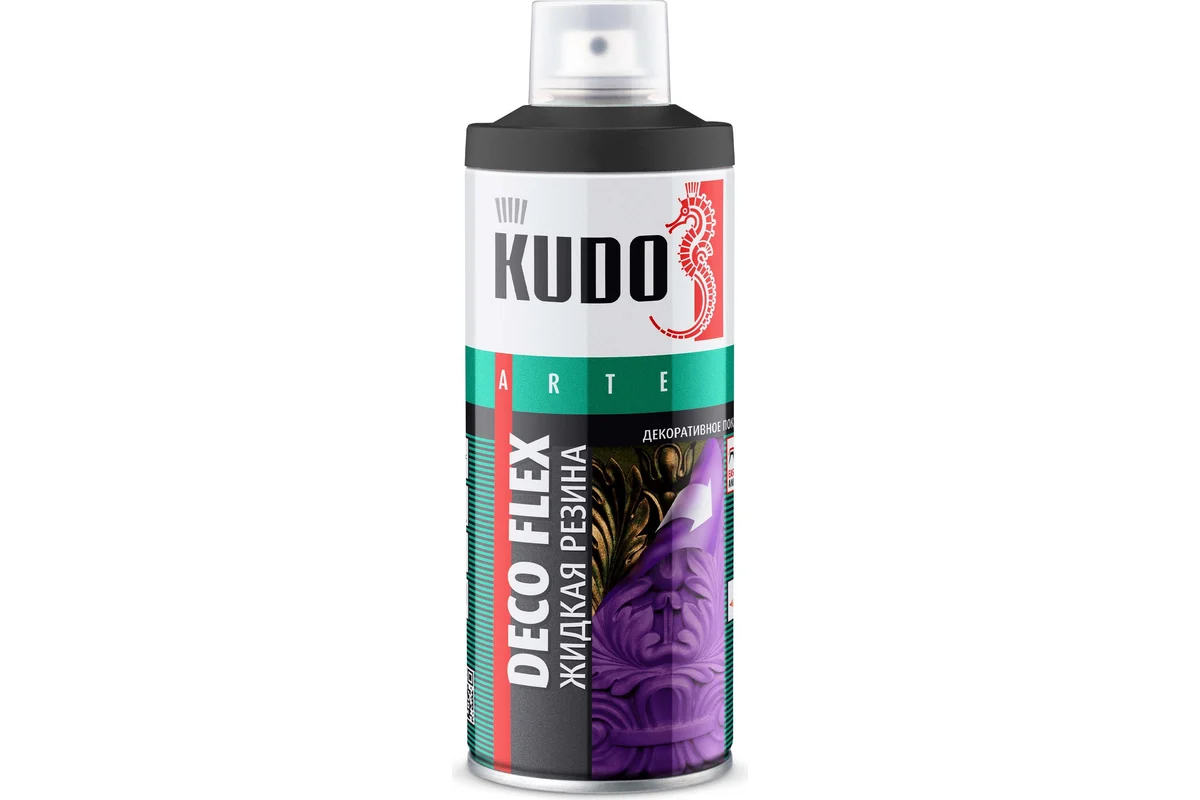 Краска для декоративных работ KUDO DECO FLEX (ЖИДКАЯ РЕЗИНА) черная