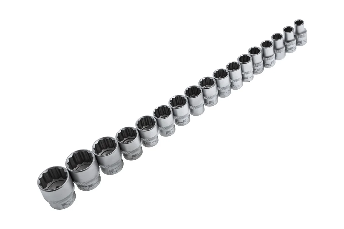 Набор инструментов 1/2", 1/4", CrV, 12 гранные головки, пластиковый кейс, 109 предмета// Stels