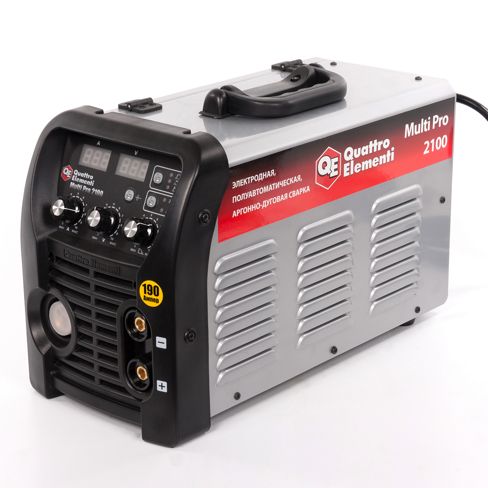 Аппарат полуавтомат. сварки, инвертор QUATTRO ELEMENTI Multi Pro 2100 (190A, 3 вида сварки MIG/TIG/M