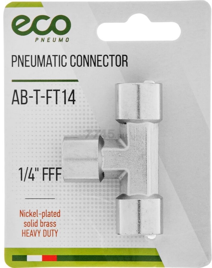 Соединение внутр. резьба 1/4" Т-образное (латунь) ECO
