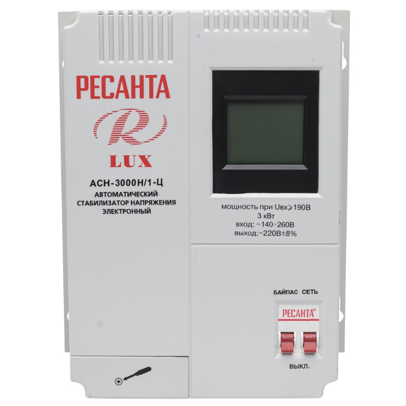 Стабилизатор АСН- 3 000Н/1-Ц Ресанта Lux