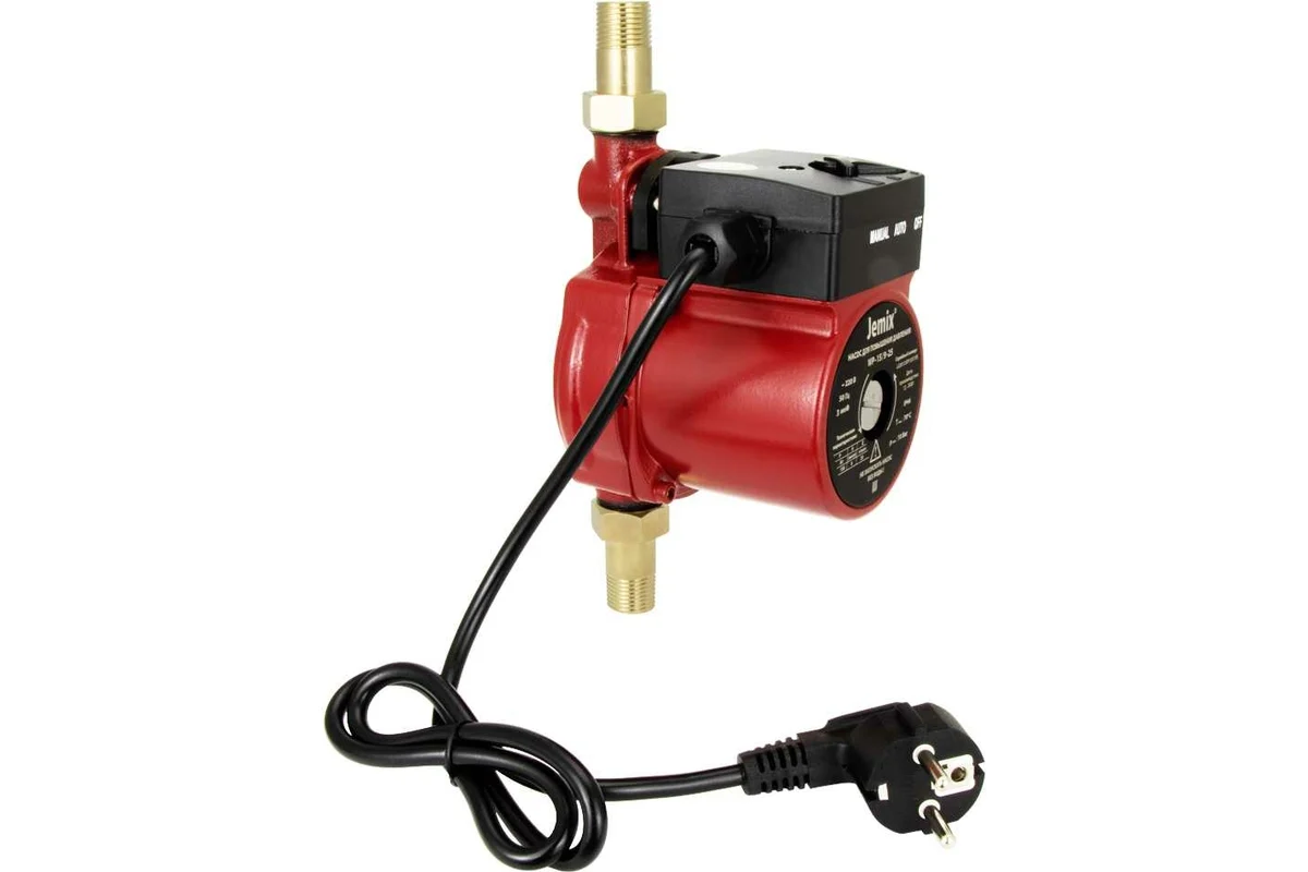 Насос повышения давления JEMIX WP-15/9-25, мокрый ротор, авт. вкл.,120Вт, 1500 л/ч. напор 9м