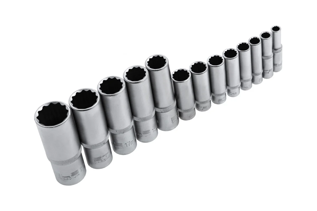 Набор инструментов 1/2", 1/4", CrV, 12 гранные головки, пластиковый кейс, 109 предмета// Stels