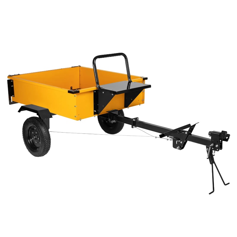 Прицеп для мотоблока TT-500, оцинк., груз. 500 кг, рег. сцепка, колеса 4.00-10, в упаковке// Denzel