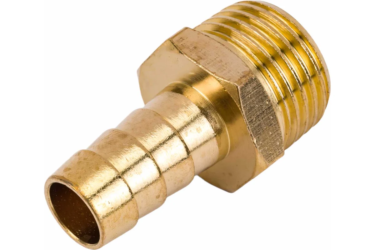 Соединение нар. резьба 1/2" х елочка 12 мм (латунь) ECO