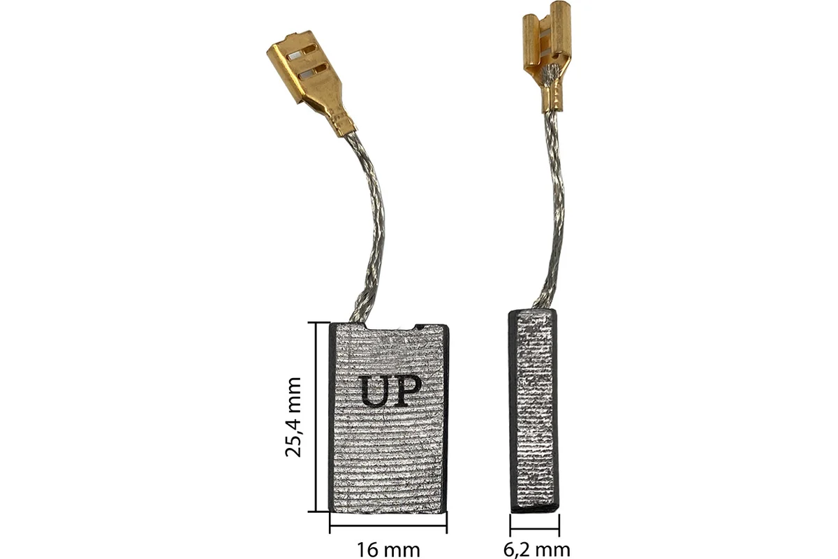 Щетка графитовая UNITED PARTS 6,2х16х25,4мм для BOSCH GBH11DE (аналог 1617014126)							