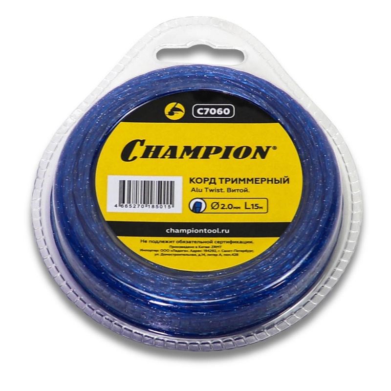 Корд трим.CHAMPION  Alu Twist  2.0мм*15м (витой)