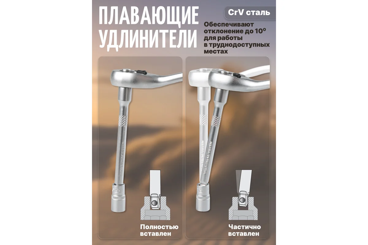 Набор головок и ключей 219пр. 1/4",3/8",1/2" PRO STARTUL DAKAR (PRO-219DK)