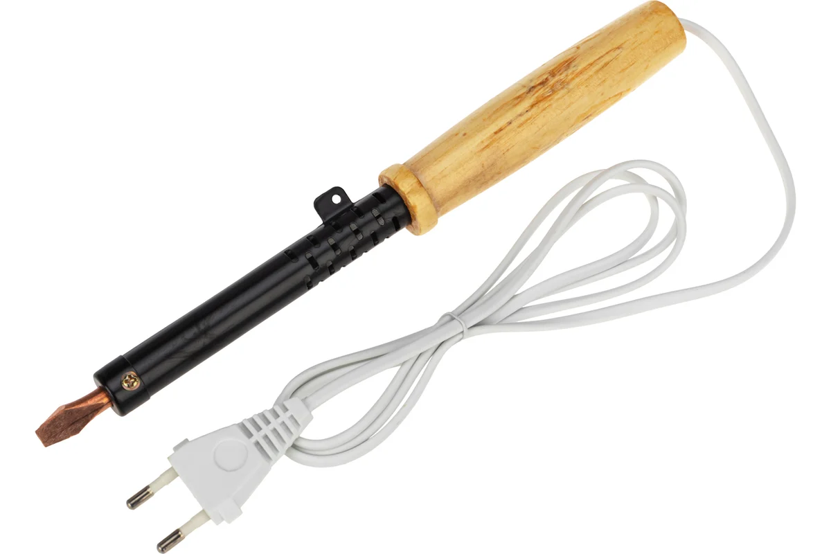 Паяльник ПД 80Вт/220V деревянная ручка ЭПСН (Китай), REXANT 12-0280