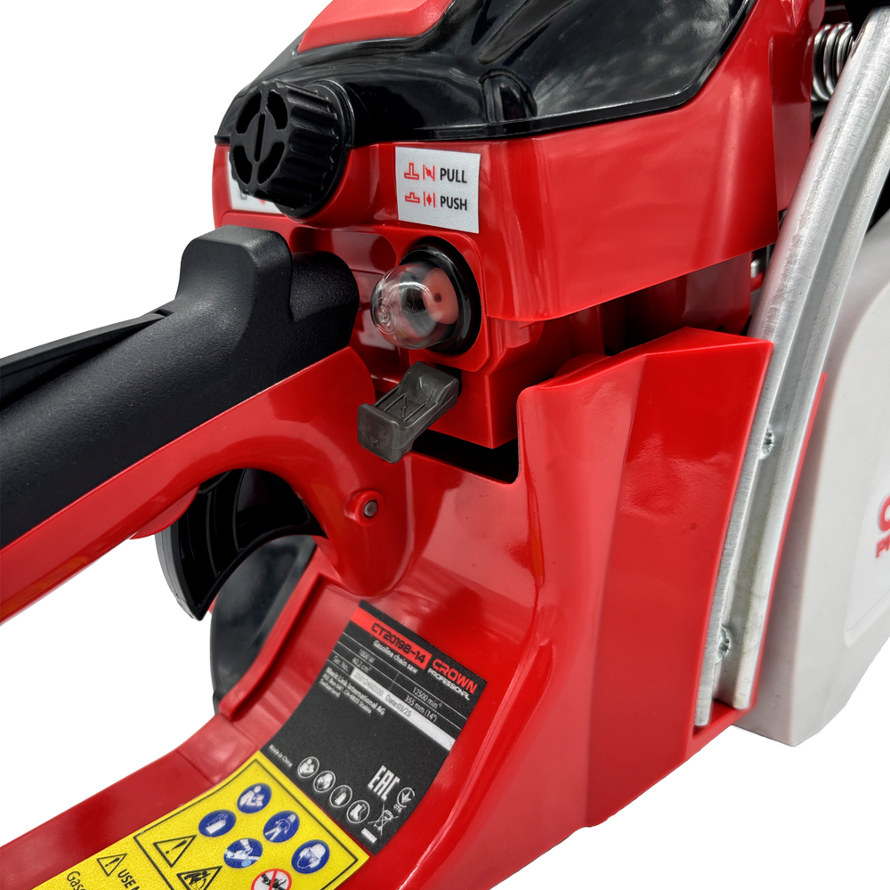 Пила цепная бензиновая CROWN CT20198-16  56зв х 3,8 х 1,3 шина 16”,EasyStart, -трехмерная система в 