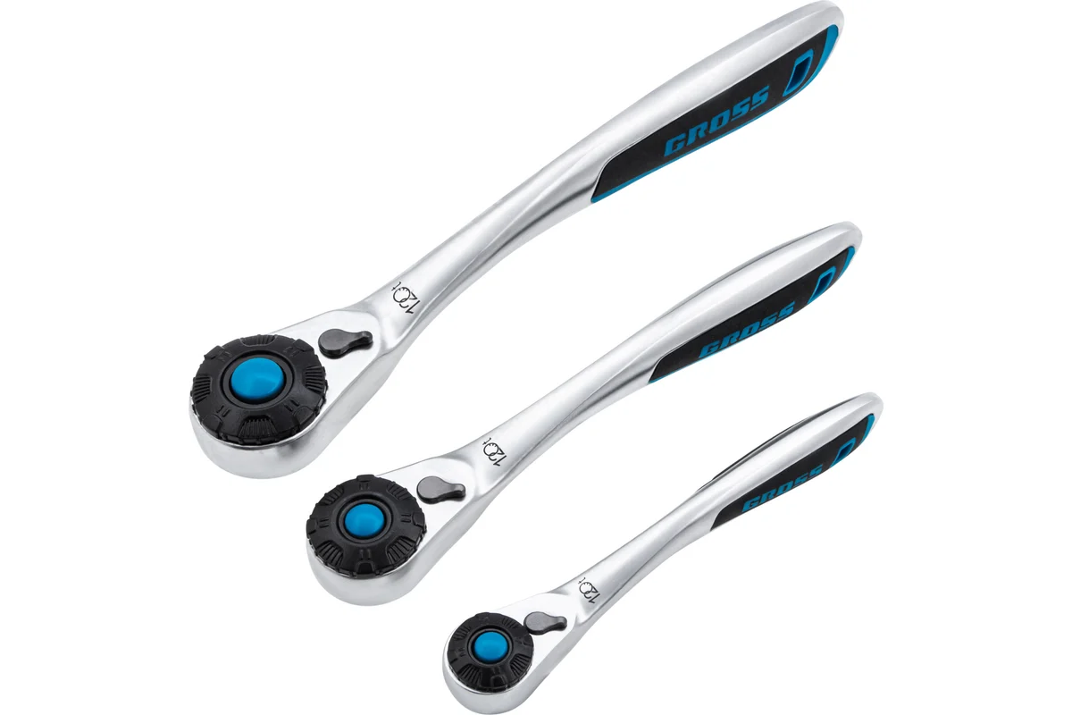 Набор инструментов 216 предметов, 120 зубьев, CrV 1/2", 3/8", 1/4"// Gross