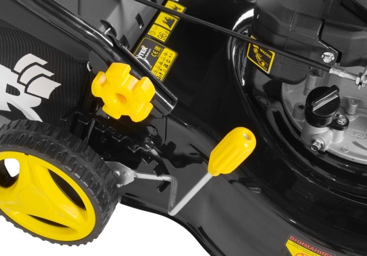Бензогазонокосилка HUTER GLM-4 T, 4х-тактн. 4 л/с, шир.кош. 51см, высота кош. 35-65 мм, травосб.