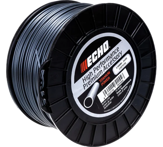 Леска 2,5мм х 243м ECHO Titanium Power Line, профиль круглый 