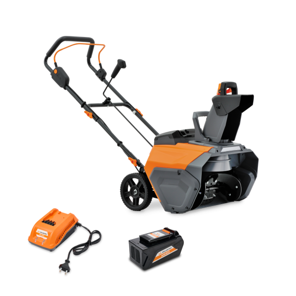 Снегоуборщик аккумуляторный  VILLARTEC  WA4051 SET:AM408 +AC402 мод.24/25 б/щ 1300Вт 