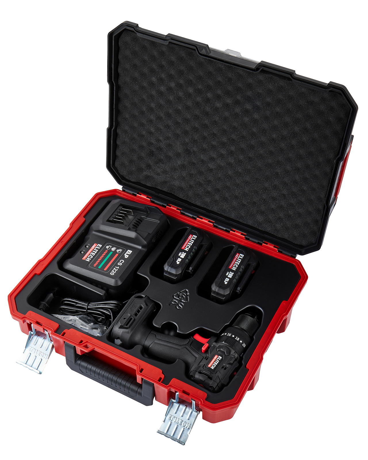 ELITECH CD 20ISL2 (E2201.041.01)Дрель ак(уд),б/щет,20В,2х2.0Ач,ELP,БЗП-13мм,0-500/2000об/мин,60Нм,