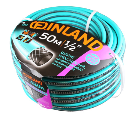 FINLAND SELVA Шланг поливочный 1/2", 50 м, ТЭП, 3-слойный
