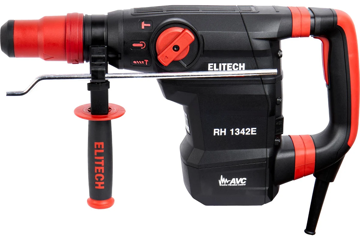 ELITECH RH 1342E (E2205.019.01) Перфоратор,SDS-max,AVC,1300Вт,42мм,2реж,2-10Дж,1350-2950уд/мин,6.8кг