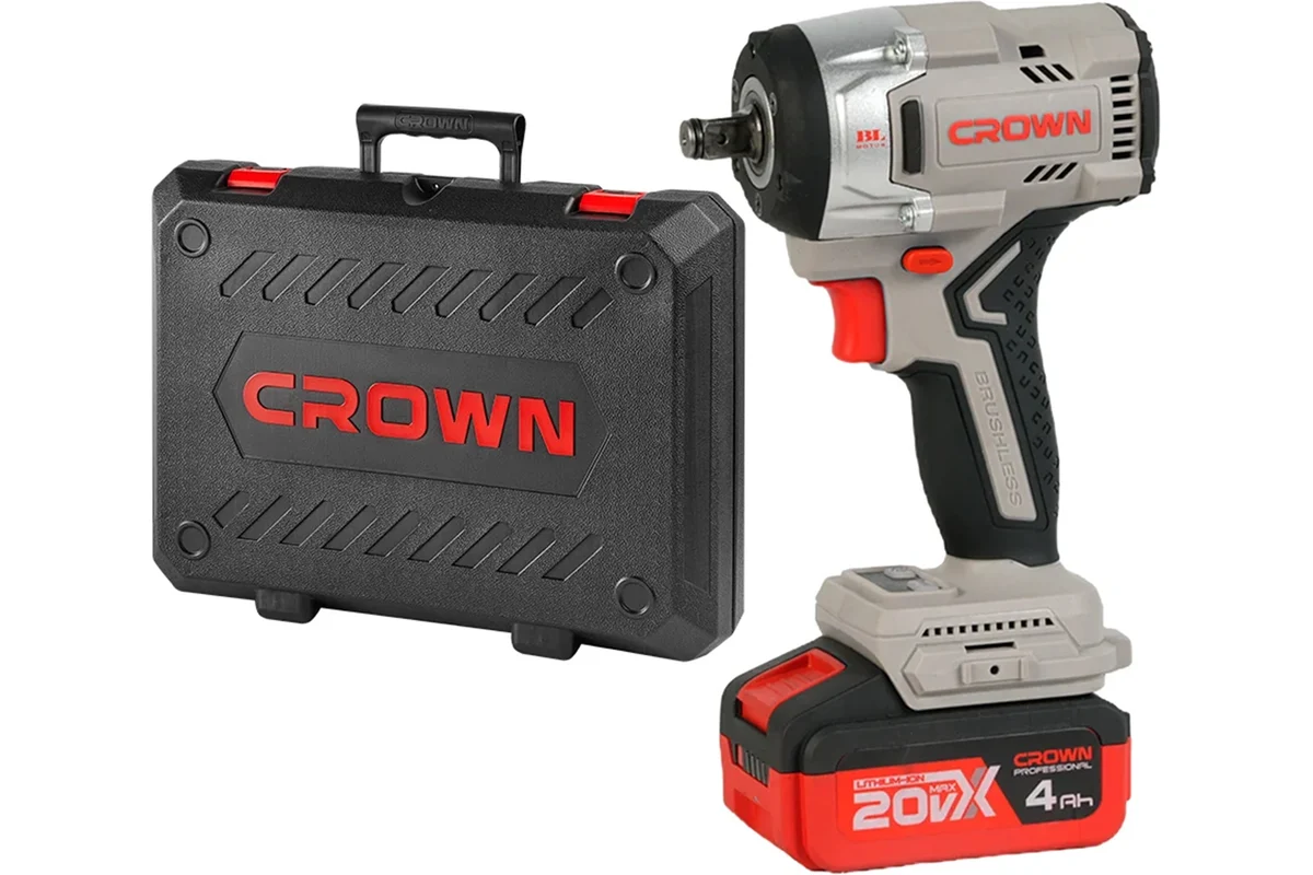 Гайковерт ударный аккумуляторный BL Crown CT22062HX-4 BMC