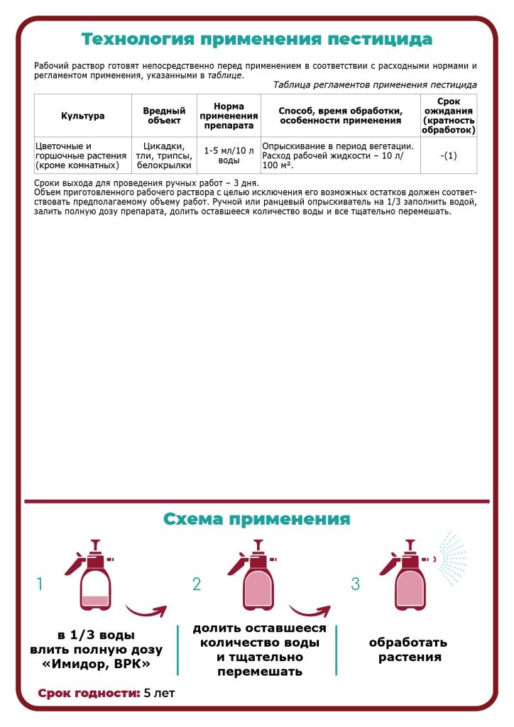 Имидор ВРК 5мл. цветочные 