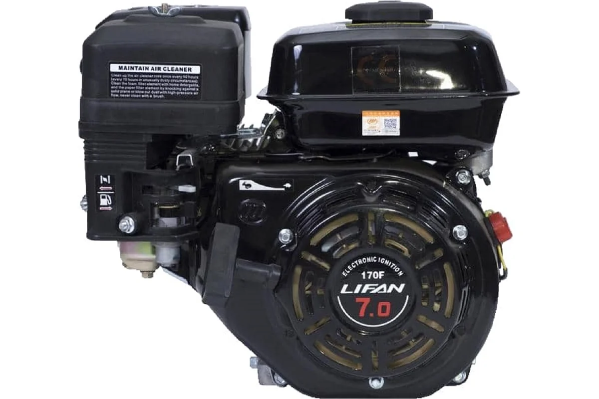 Двигатель LIFAN 170F D19 7л.с. 15 кг