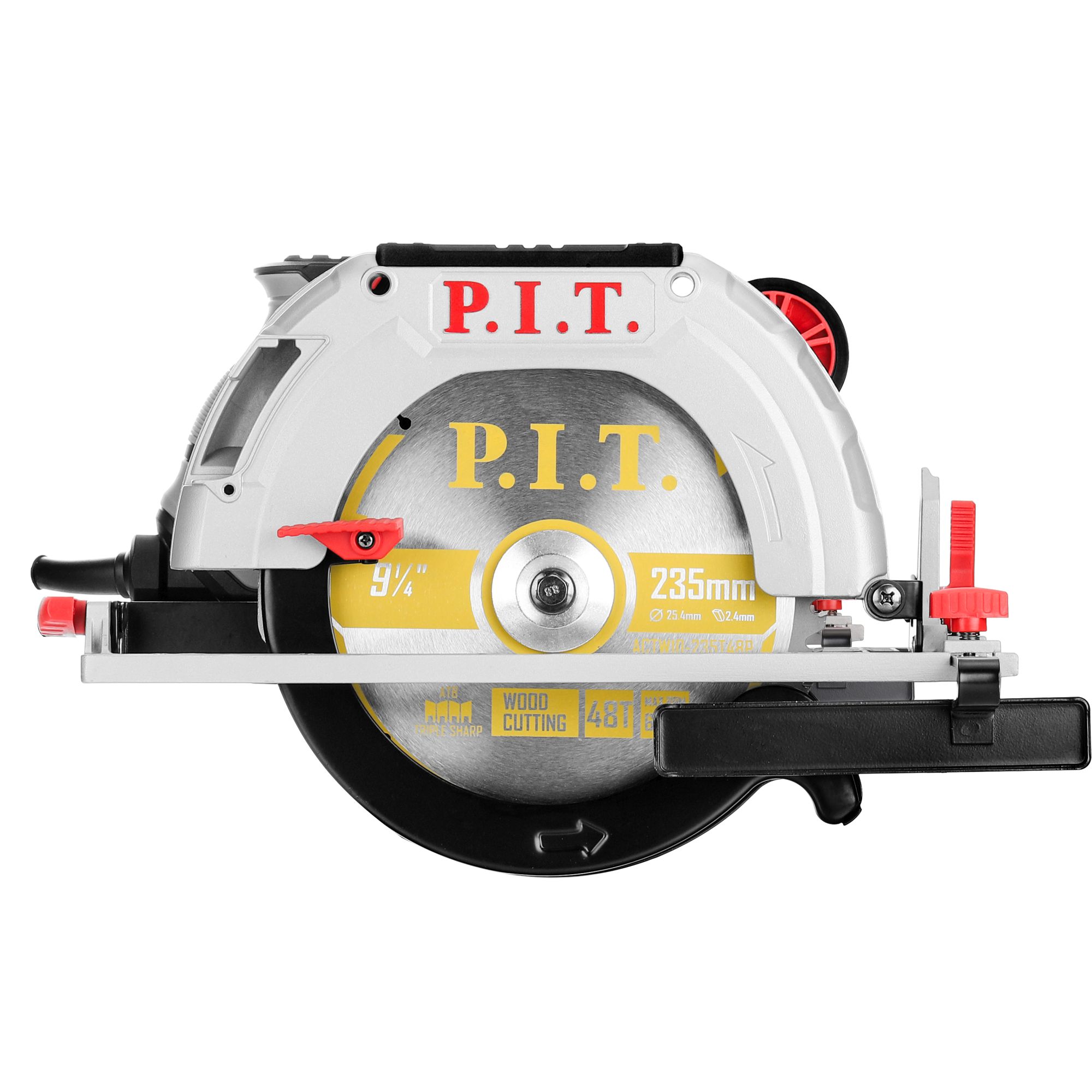 Пила циркулярная электрич. P.I.T. PKS235-C (2200Вт, 4500об/мин, диск 235х30мм, пропил 53/78мм, 45°)