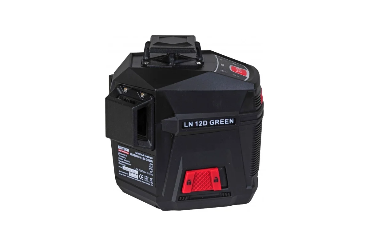 ELITECH HD LN 12D GREEN Нивелир лазерный,зеленый,25м,гор.1х360°\верт.2х360°,±0.2мм\м,1/4'',5/8",0.4к