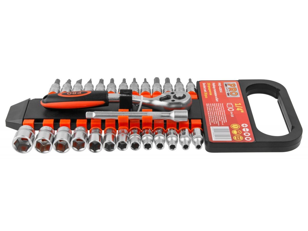 Набор головок и бит 28пр. 1/4" PRO STARTUL (PRO-42814)